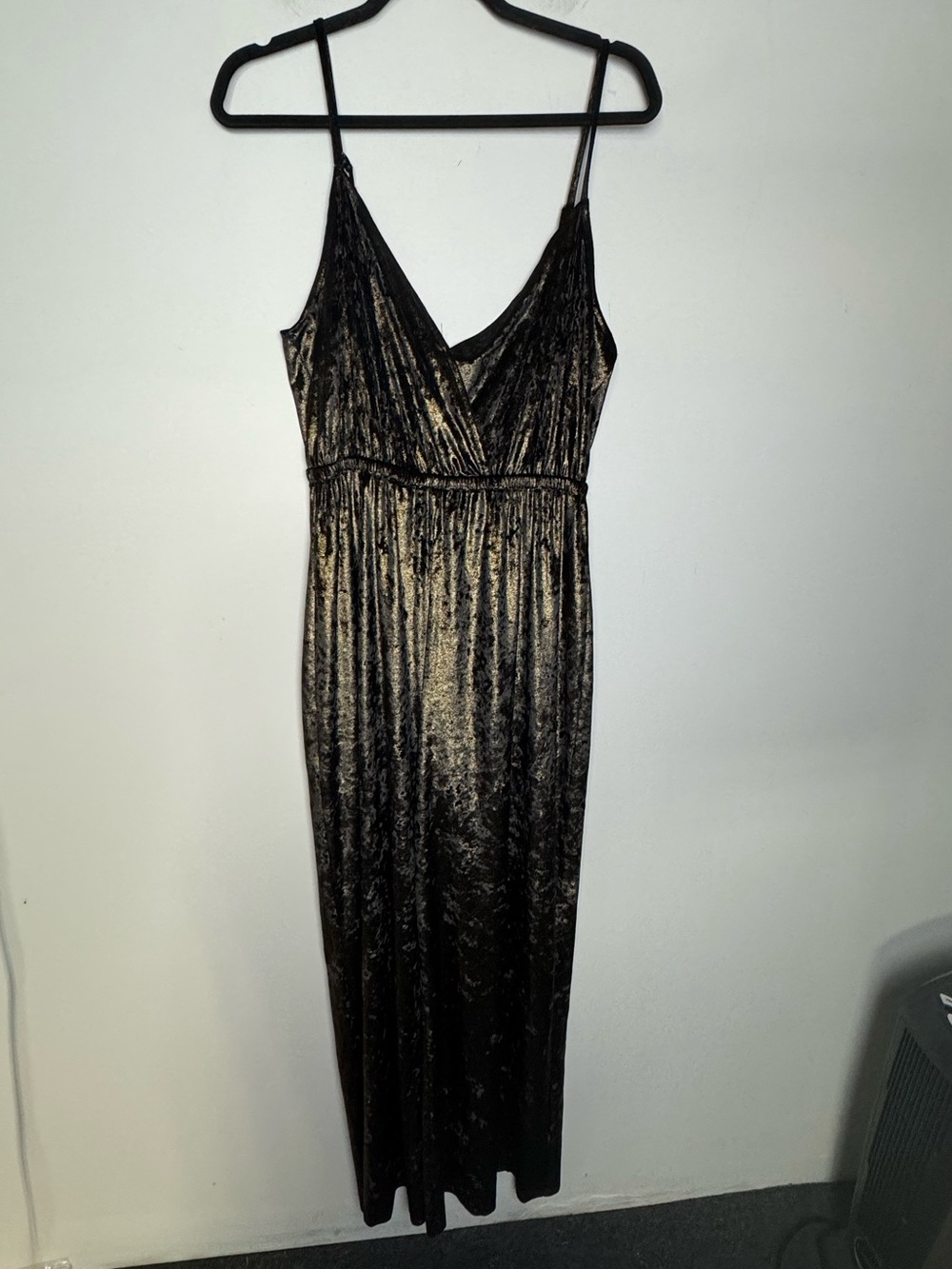 Show me your Mumu The Richards Jonny Gold velvet jumpsuit XL - Picture 4 of 10